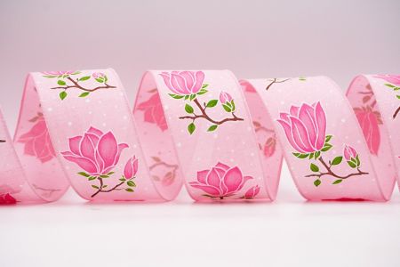 Весенняя ленточка Spring Blossom_KF7480GC-5-5_розовая